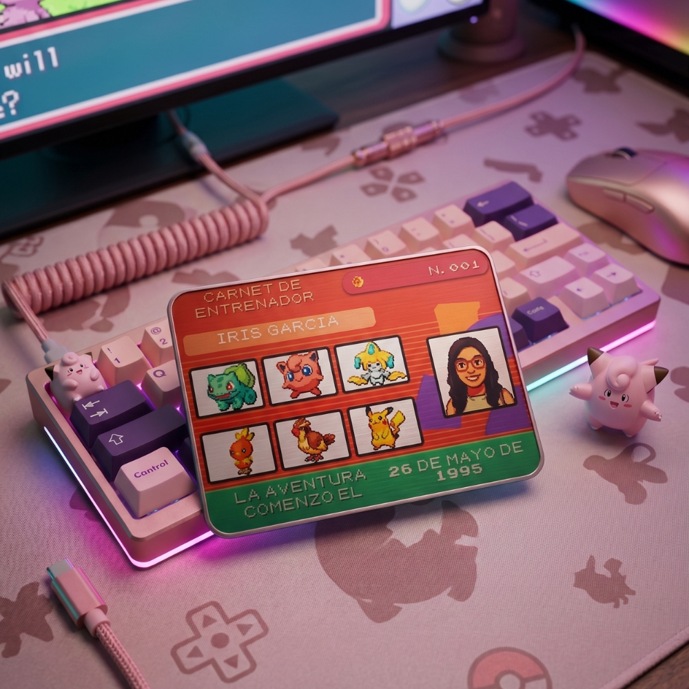 ✨ Carnet de Entrenador Pokémon Personalizado en Aluminio 🎒⚡