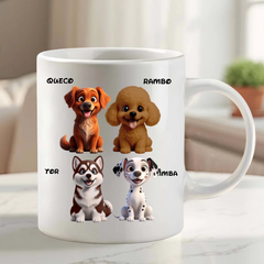 🐾 Taza Personalizada con tu Perro – Más de 50 Razas + Nombre