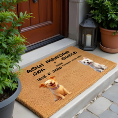🐾 Felpudo de Fibra de Coco Personalizado – AQUI MANDA TU PERRO | Más de 50 Razas