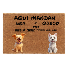 🐾 Felpudo de Fibra de Coco Personalizado – AQUI MANDA TU PERRO | Más de 50 Razas