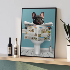 🐶🚽 "Reunión Importante" - El Póster que Desatará Risas en tu Hogar 🐈📰
