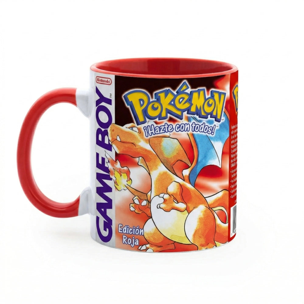 🎮 Taza Pokémon Edición Roja – Game Boy Retro 🔴