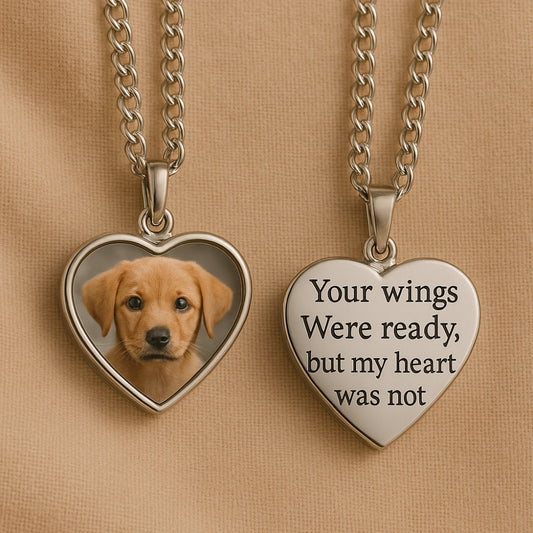 Pendentif cendrier « Always With You » – Cœur avec photo personnalisée