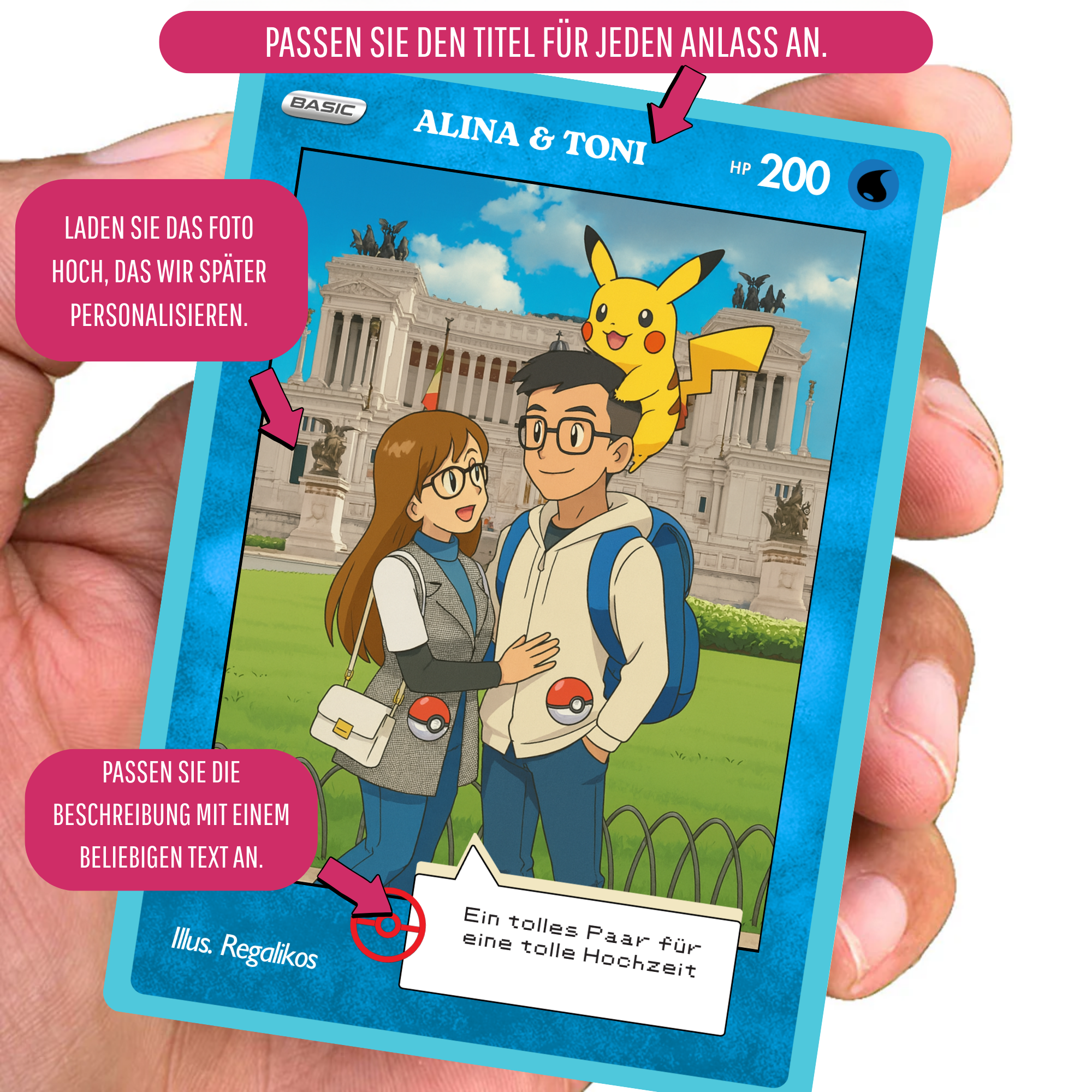 🃏✨ Benutzerdefinierte Karte im Pokémon-Stil💖🎁