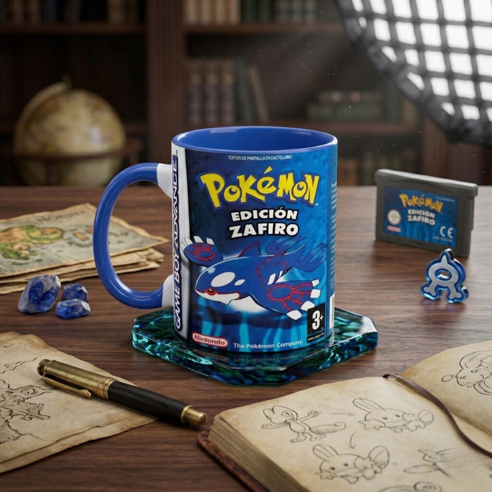🎮 Taza Pokémon Edición Zafiro – Game Boy Advance Retro 💎
