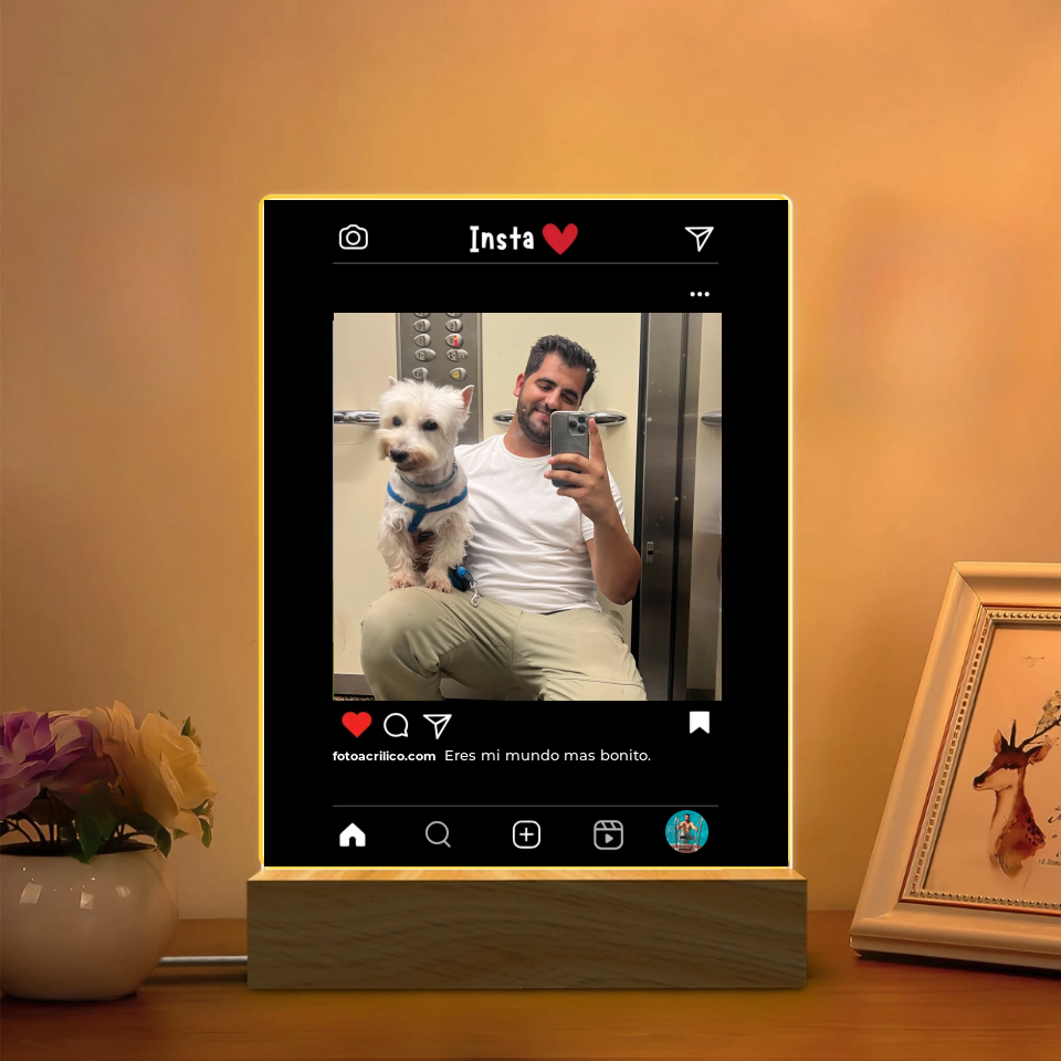 Luminária personalizada para Instagram - Ilumine seus momentos favoritos