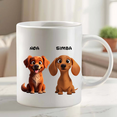 🐾 Taza Personalizada con tu Perro – Más de 50 Razas + Nombre