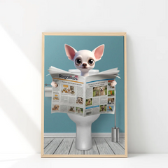 🐶🚽 "Reunión Importante" - El Póster que Desatará Risas en tu Hogar 🐈📰