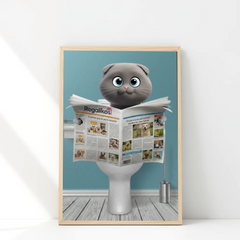 🐶🚽 "Reunión Importante" - El Póster que Desatará Risas en tu Hogar 🐈📰