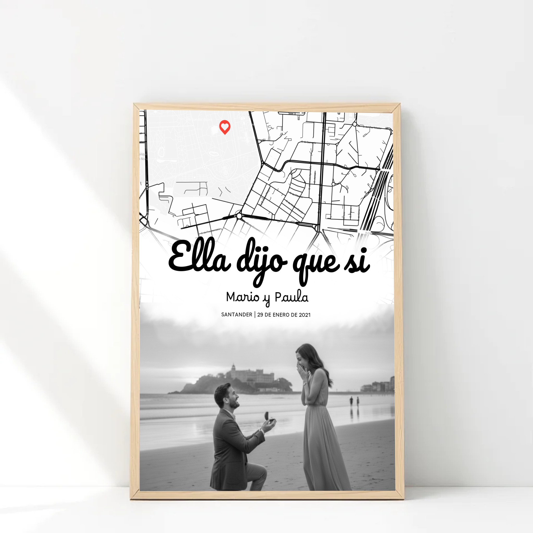 Cuadro personalizado "El lugar donde empezó el para siempre"