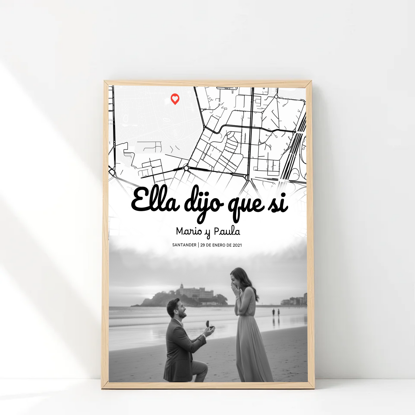 Cuadro personalizado "El lugar donde empezó el para siempre"