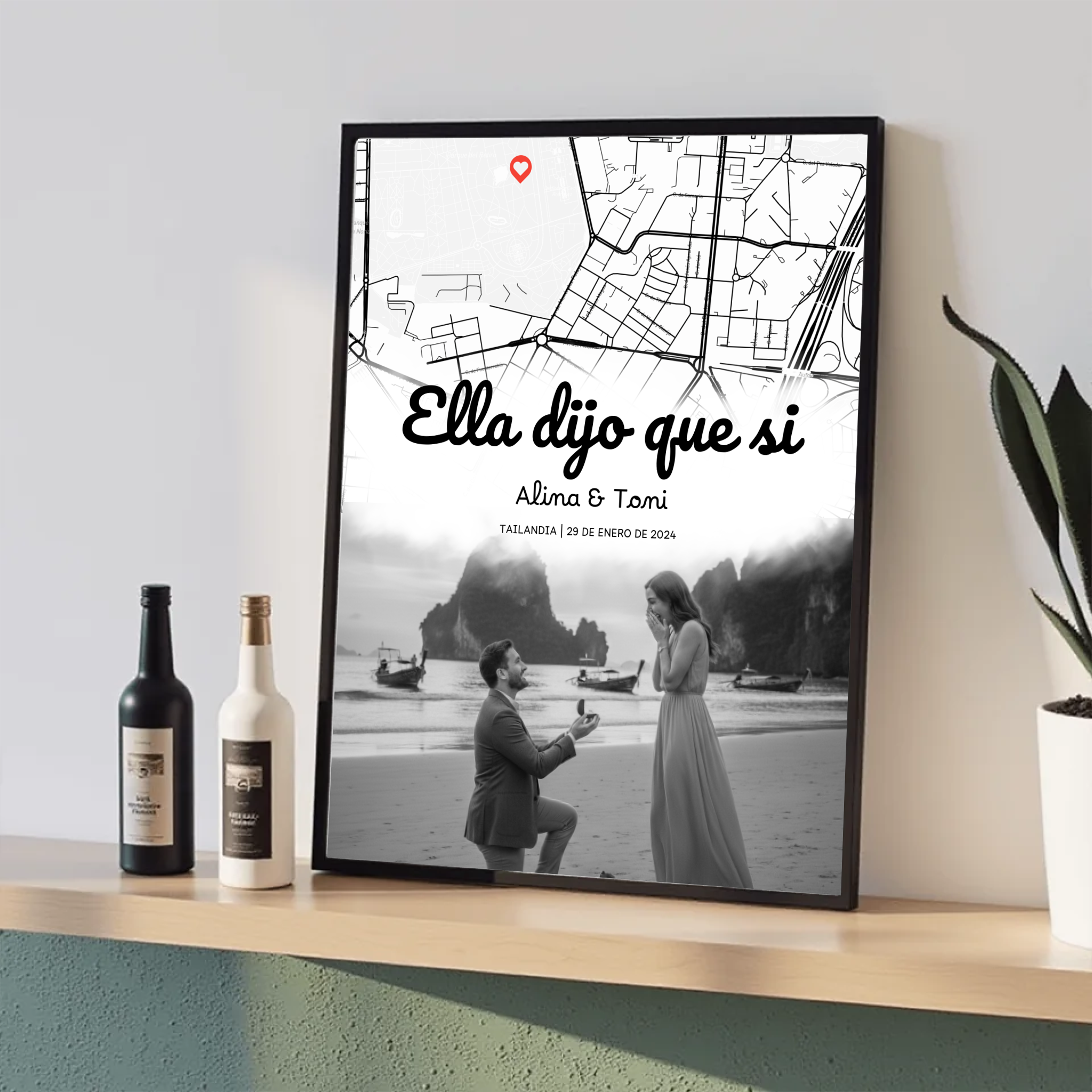 Cuadro personalizado "El lugar donde empezó el para siempre"