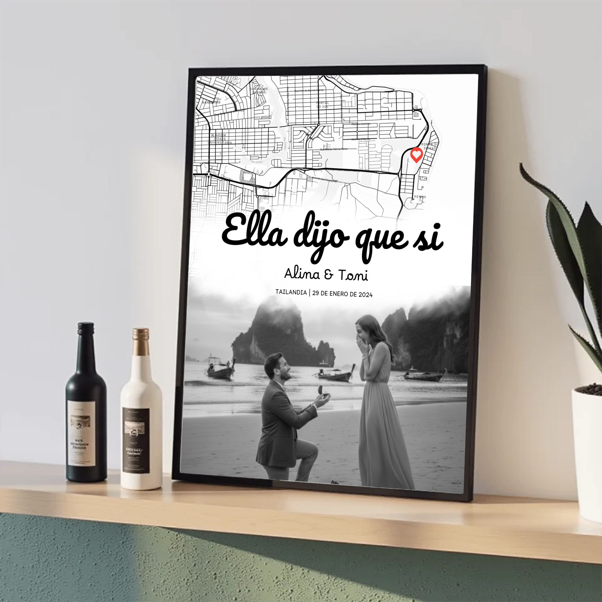 Cuadro personalizado "El lugar donde empezó el para siempre"