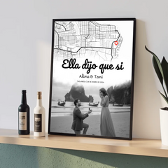 Cuadro personalizado "El lugar donde empezó el para siempre"