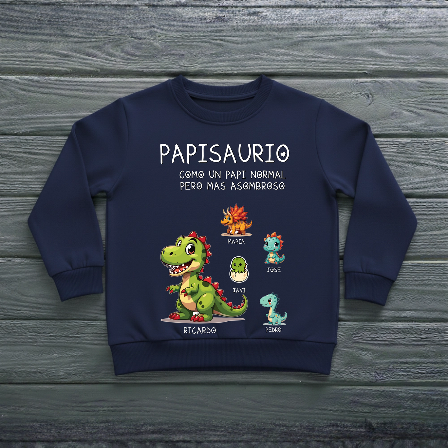 🦖 Aitasaurio / Papasaurio / Papisaurio Personalizado – Camiseta o Sudadera