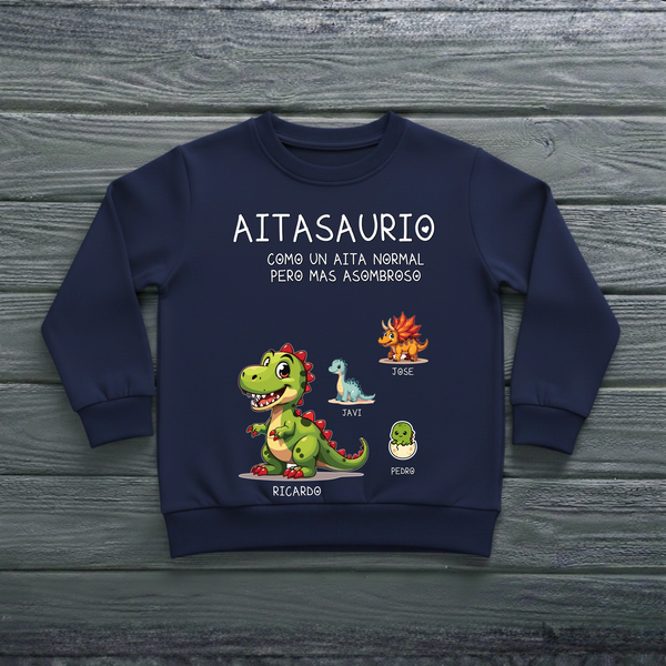 🦖 Aitasaurio / Papasaurio / Papisaurio Personalizado – Camiseta o Sudadera
