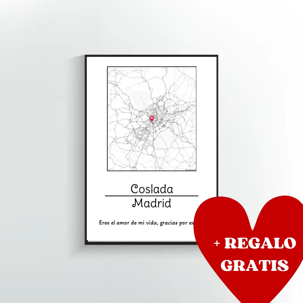 🗺️❤️ Marco de Fotos Personalizado con Mapa – Celebra el Lugar Donde Comenzó Todo ❤️🗺️