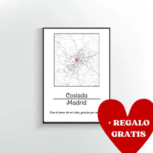 🗺️❤️ Marco de Fotos Personalizado con Mapa – Celebra el Lugar Donde Comenzó Todo ❤️🗺️