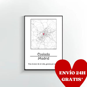 🗺️❤️ Marco de Fotos Personalizado con Mapa – Celebra el Lugar Donde Comenzó Todo ❤️🗺️