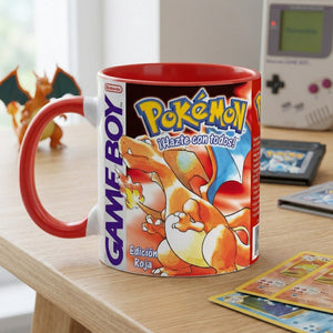 🎮 Taza Pokémon Edición Roja – Game Boy Retro 🔴