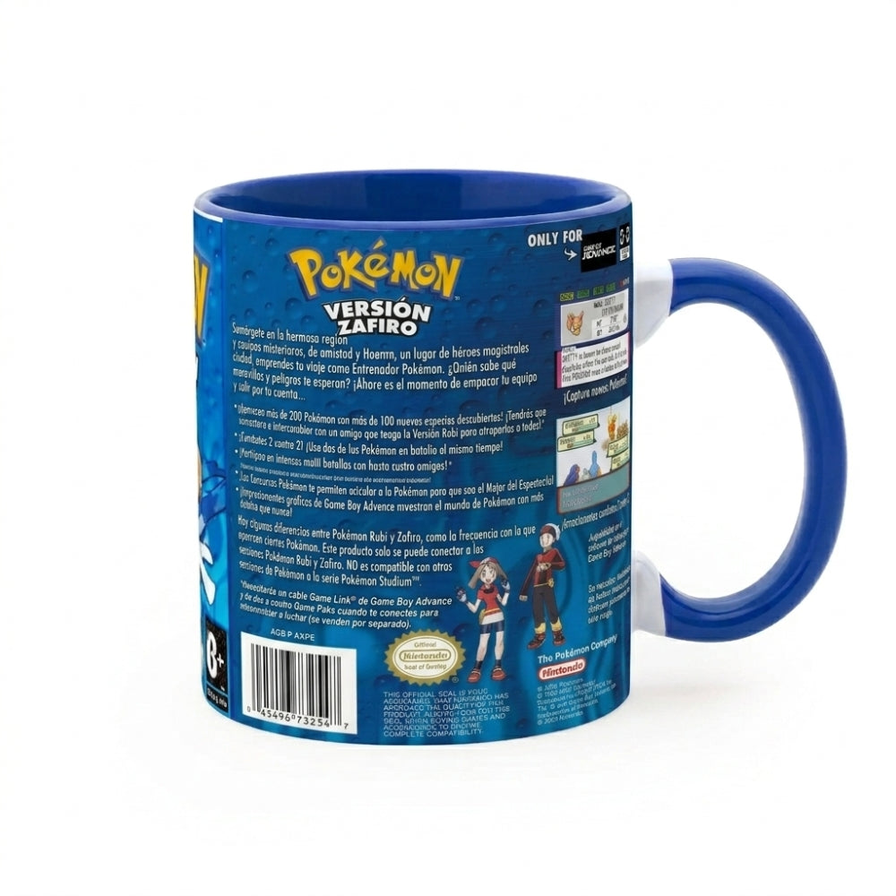 🎮 Taza Pokémon Edición Zafiro – Game Boy Advance Retro 💎