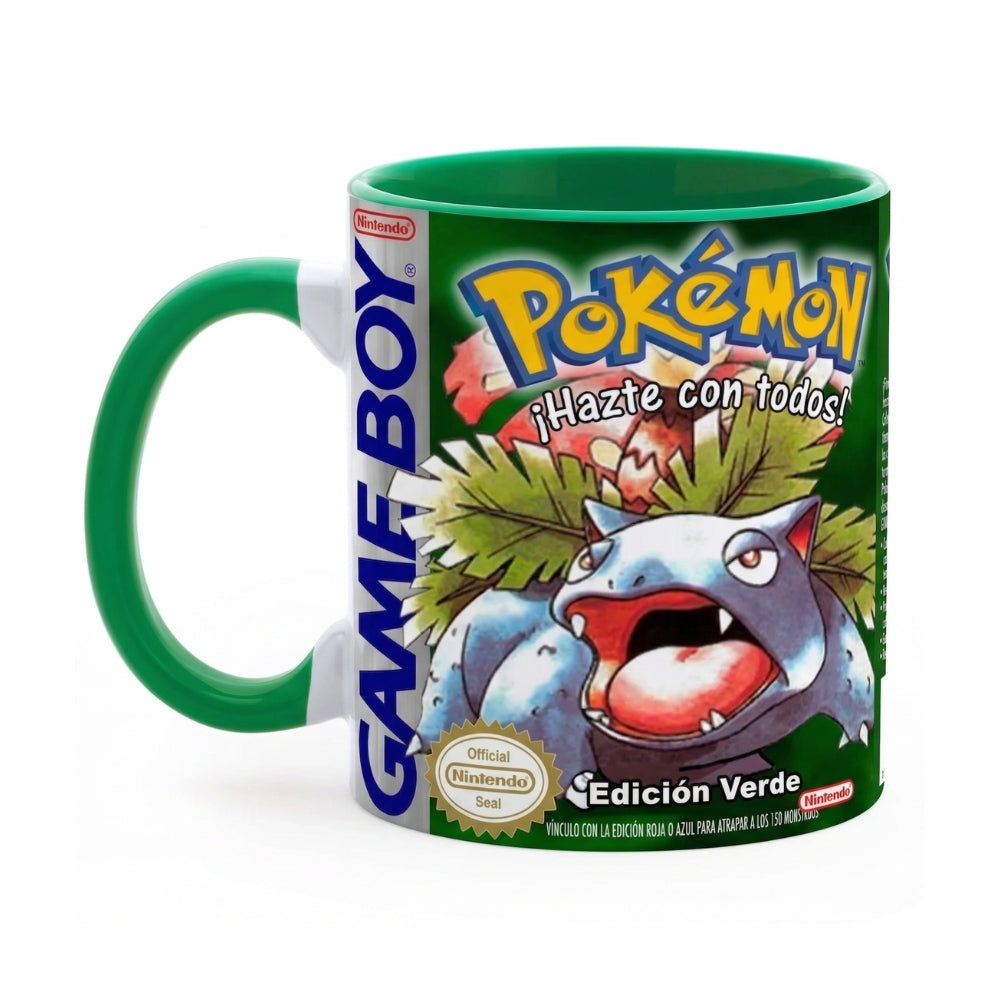 🎮 Taza Pokémon Edición Verde – Game Boy Retro 🌿