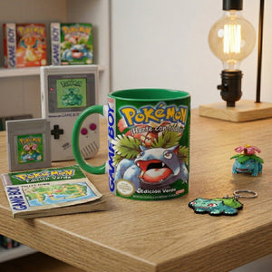🎮 Taza Pokémon Edición Verde – Game Boy Retro 🌿