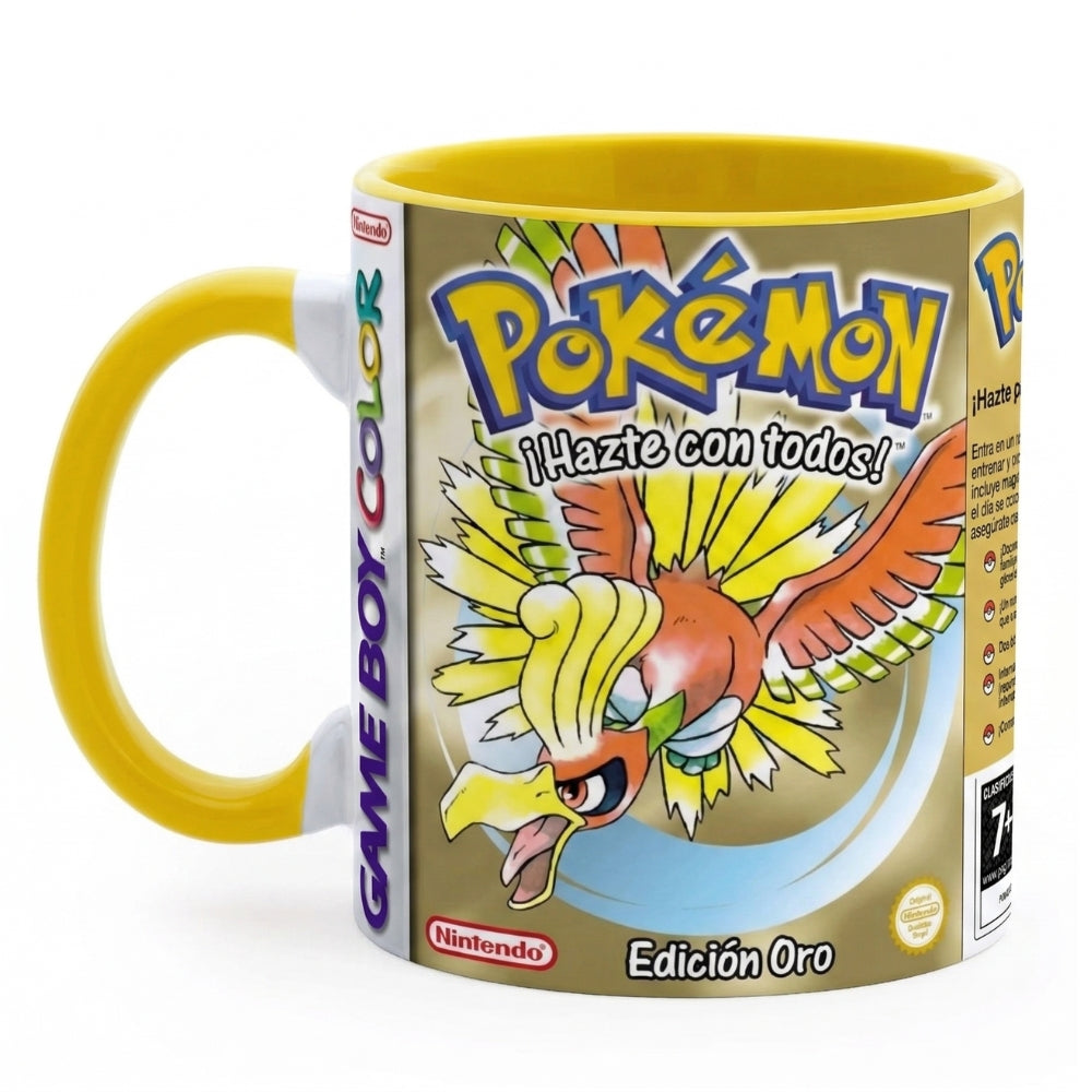 🎮 Taza Pokémon Edición Oro – Game Boy Color Retro ✨