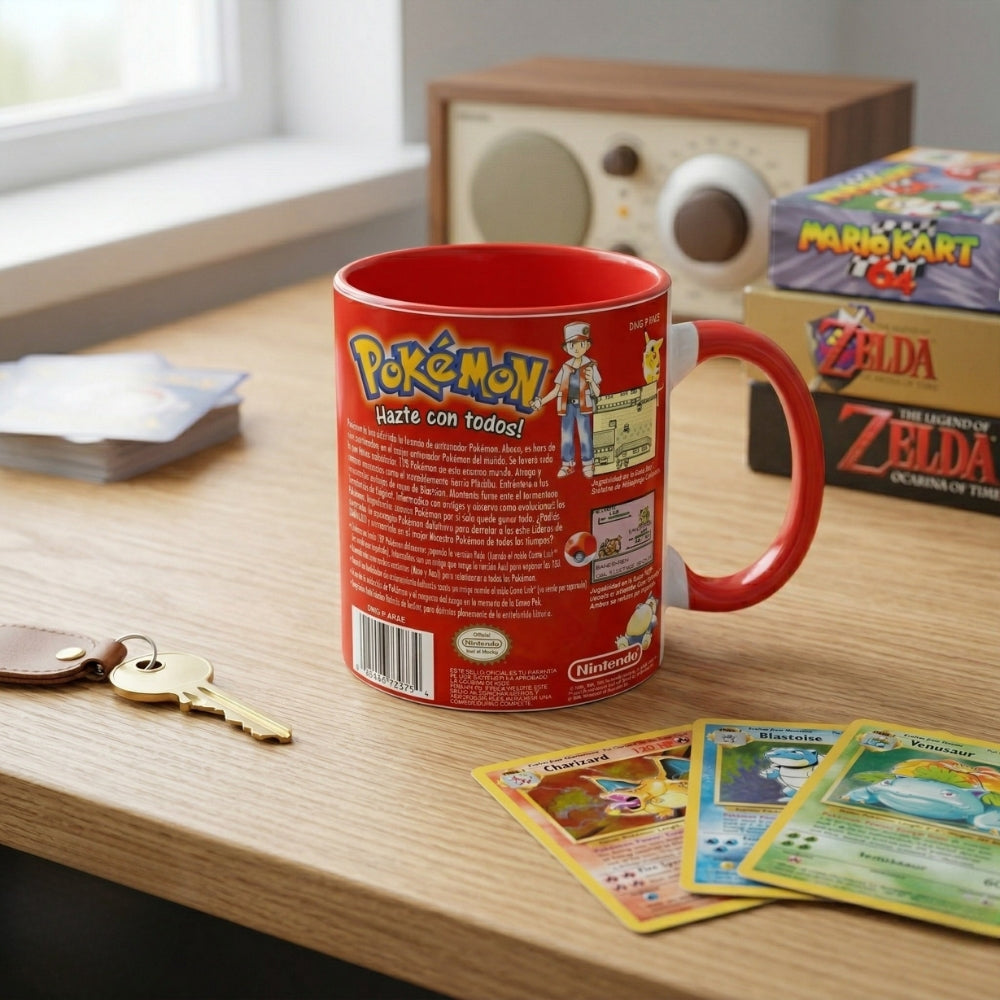 🎮 Taza Pokémon Edición Roja – Game Boy Retro 🔴