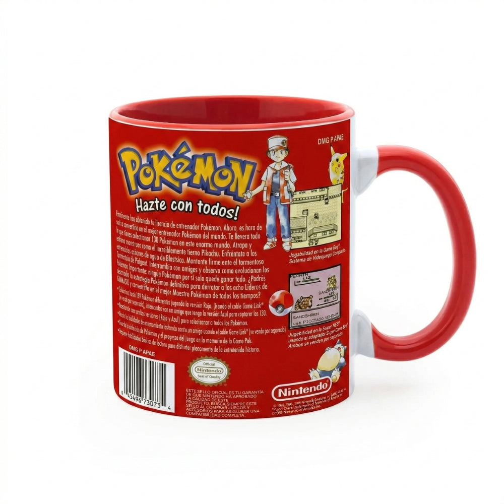 🎮 Taza Pokémon Edición Roja – Game Boy Retro 🔴