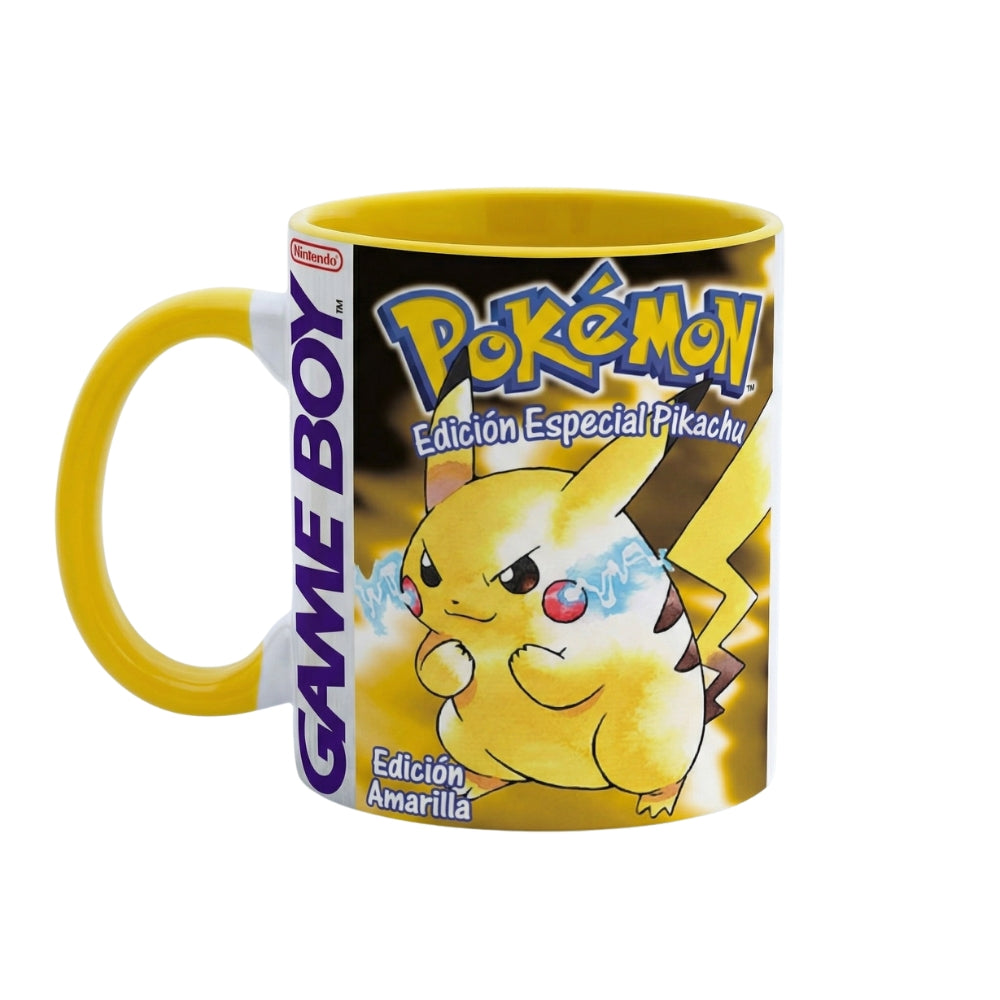 ⚡ Taza Pokémon Edición Amarilla – Game Boy Retro 💛