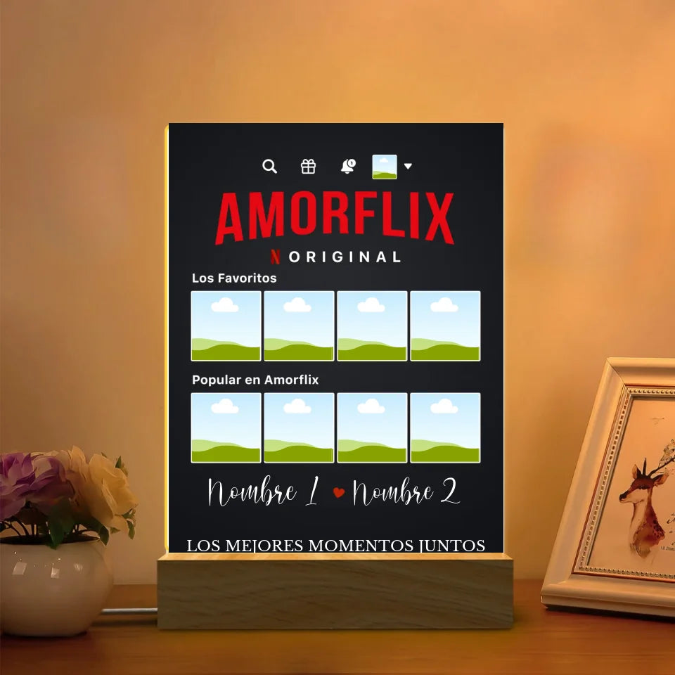 🎞️ LÂMPADA DE BASE DE LUZ AMORFLIX 🎞️