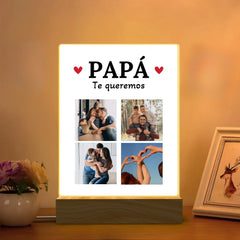 Lampada LED personalizzata per papà – con foto, frase e canzone su NFC