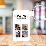 Llavero Personalizado para Papá – Con Fotos y Frase Grabada