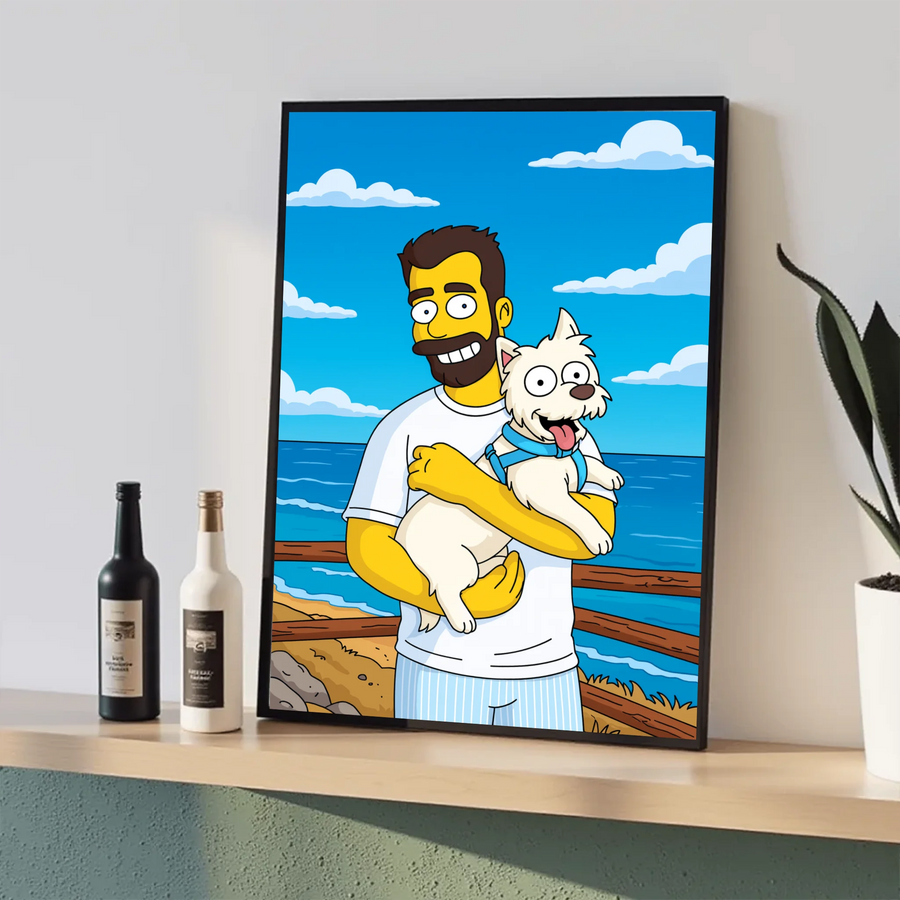Marco personalizado estilo Los Simpsons con tu foto