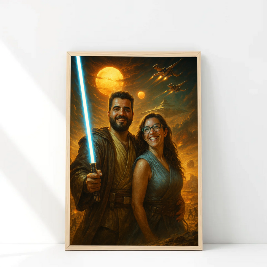 Marco personalizado estilo Star Wars con tu foto