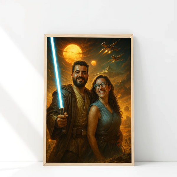 ⚔️ Marco Personalizado 30x40 estilo Star Wars | Tu foto en una galaxia muy, muy lejana