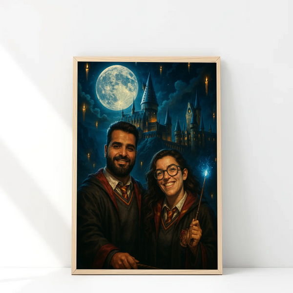 🪄 Marco Personalizado 30x40 estilo Harry Potter | Tu foto en el mundo mágico