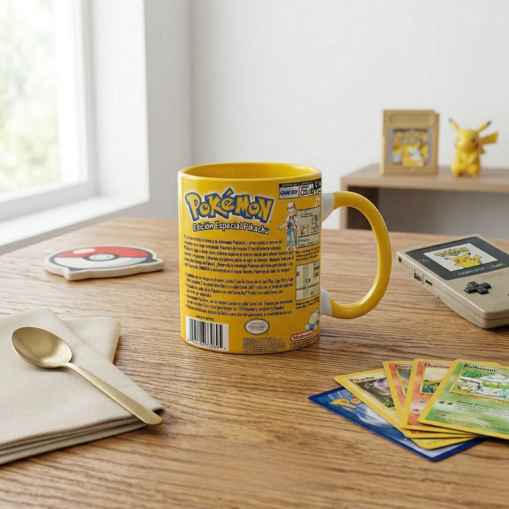 ⚡ Taza Pokémon Edición Amarilla – Game Boy Retro 💛