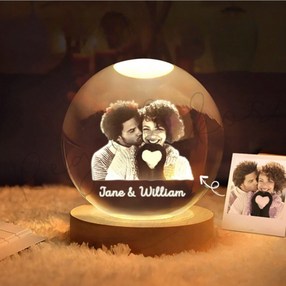 Bola de cristal personalizada con foto grabada (6)