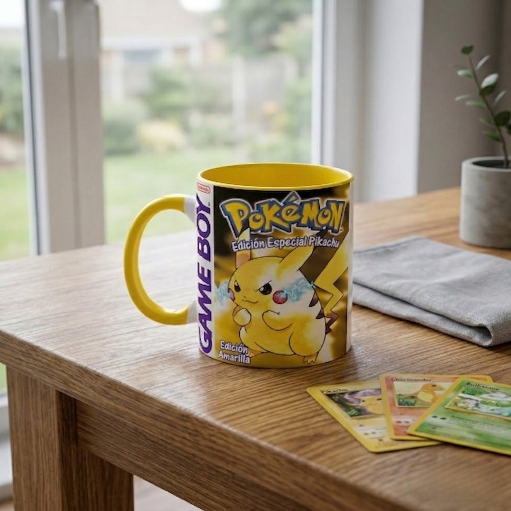 ⚡ Taza Pokémon Edición Amarilla – Game Boy Retro 💛