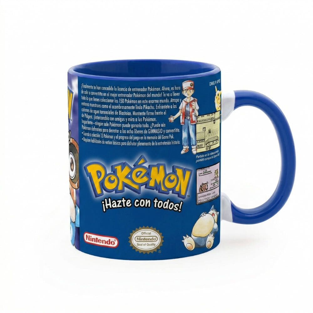 🎮 Taza Pokémon Edición Azul – Game Boy Retro 🔵