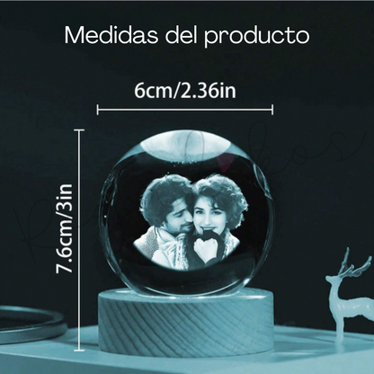 Bola de cristal personalizada con foto grabada (3)