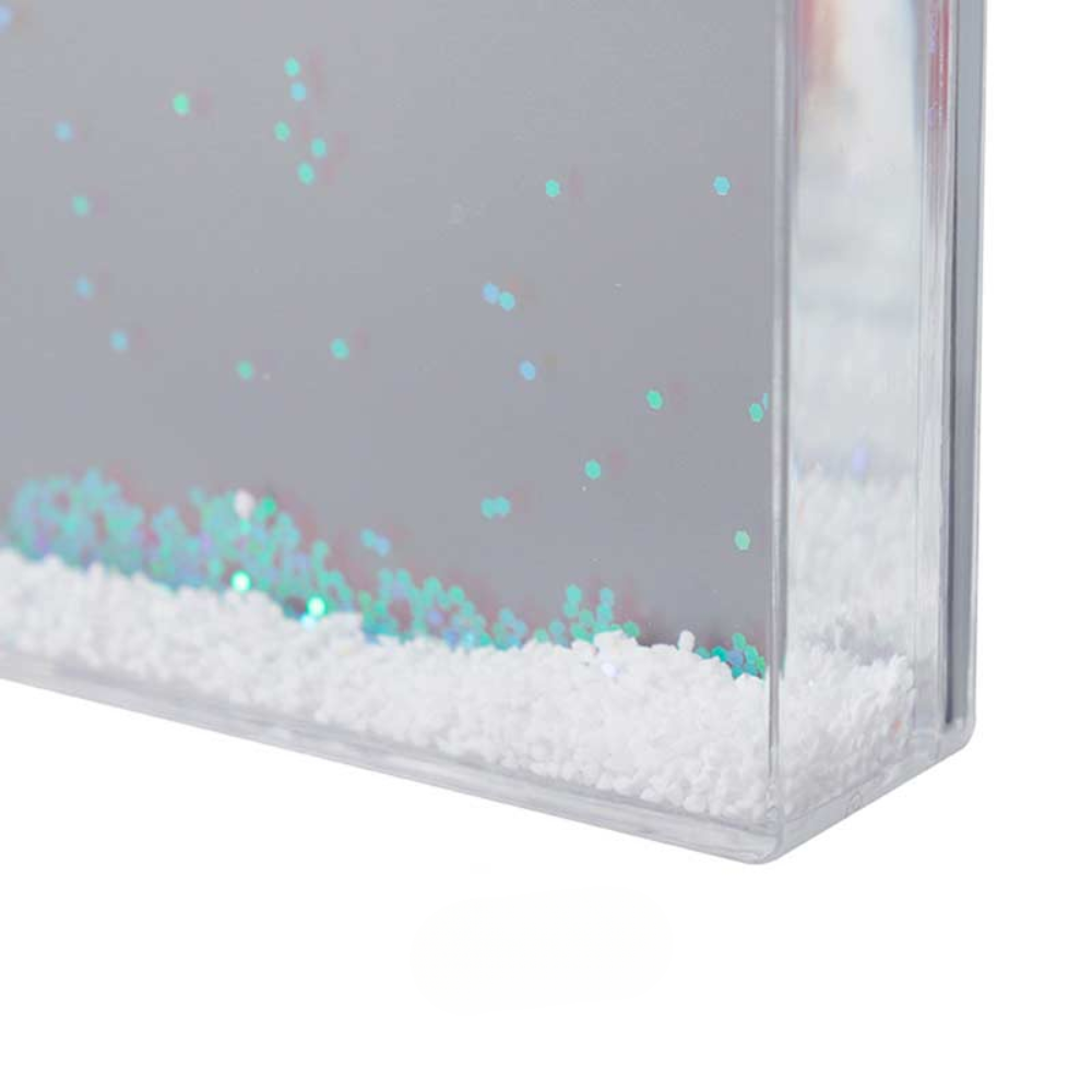 📸🎄 Portafotos de Agua con copos de nieve