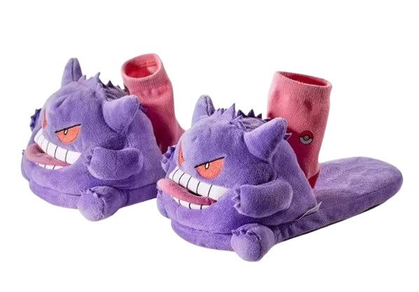 Pantuflas Gengar 3D – Comodidad Fantasmal para Entrenar en Casa 😈