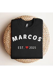 Sudadera/Camiseta Personalizada con Fecha Especial | Diseño "EST ❤️ Año