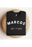 Sudadera/Camiseta Personalizada con Fecha Especial | Diseño "EST ❤️ Año