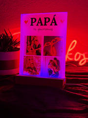Lampada LED personalizzata per papà – con foto, frase e canzone su NFC