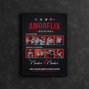 🎥❤️ Cuadro Personalizado "AmorFlix" – Tu Propia Portada de Amor ❤️🎥