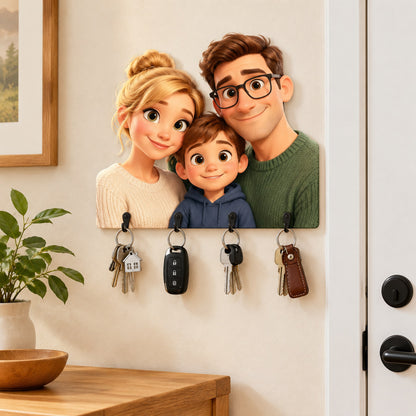Colgador de llaves personalizado con tu foto estilo Pixar